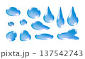 Water Drop Realistic Set Glossy Liquid Rain Droplet 3D Vector 137542743