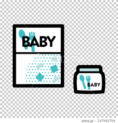 赤ちゃんの離乳食のイメージイラスト 137542754