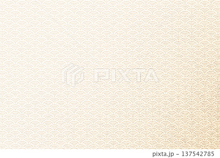 キラキラ輝く繊細な淡い茶色の模様に薄黄色の青海波柄を重ねた背景画像7 137542785