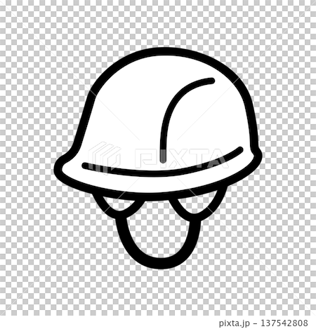 Illustration of disaster prevention goods and helmets 137542808