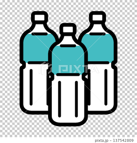 防災用品和礦泉水示意圖 137542809