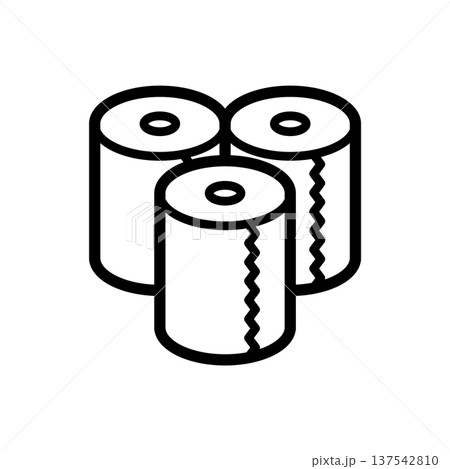 防災グッズ・トイレットペーパーのイラスト 137542810
