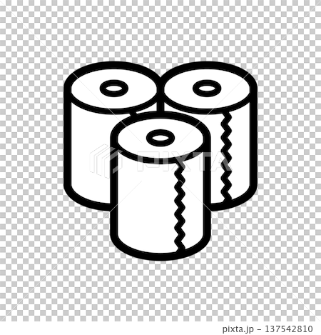 防災グッズ・トイレットペーパーのイラスト 137542810