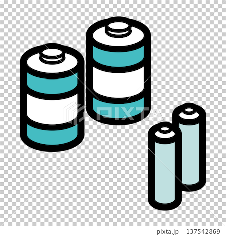 防災グッズ・電池のイラスト 137542869