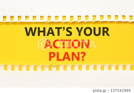 What is your action plan symbol. Concept words What is your action plan on beautiful yellow paper. Beautiful white paper background. Business what is your action plan concept. Copy space. What is your action plan symbol. Concept words What is your action plan on beautiful yellow paper. Beautiful white paper background. Business what is your action plan concept. Copy space. 137542994
