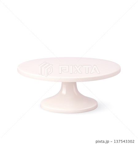 Empty pink cake stand for dessert display 137543302
