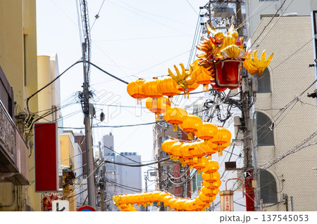 横浜中華街の竜 ドラゴン提灯 横浜中華街の竜 ドラゴン提灯 137545053