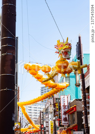 横浜中華街の竜 ドラゴン提灯 横浜中華街の竜 ドラゴン提灯 137545094