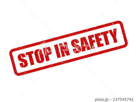 Distressed rubber stamp vector with text emphasizing safety compliance and secure procedures 137545742