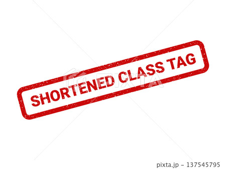 Distressed textured rubber stamp graphic displaying a shortened class tag for organization and identification purposes Distressed textured rubber stamp graphic displaying a shortened class tag for organization and identification purposes 137545795