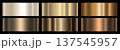 A set of gold and brown gradients with a metallic effect on a dark background. 137545957
