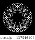 Abstract Radial White Pattern on Black Background. 137546104