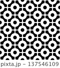 Seamlesss Geometric Black and White Pattern. 137546109