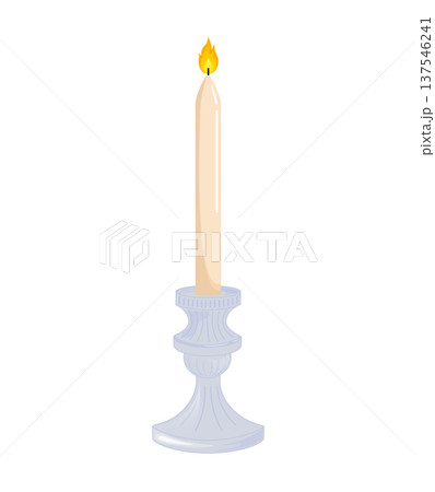 Lit candle in an elegant candle holder creating a warm atmosphere, representing celebration, remembrance and comfort Lit candle in an elegant candle holder creating a warm atmosphere, representing celebration, remembrance and comfort 137546241