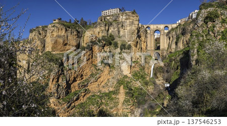 Visit Ronda in Spain and enjoy the stunning views of the cliffs and the famous bridge at sunrise Visit Ronda in Spain and enjoy the stunning views of the cliffs and the famous bridge at sunrise 137546253