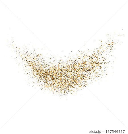 Brown paint spray, dust powder or particles scattered, vector realistic dusty overlay texture, color sand splash effect 137546557