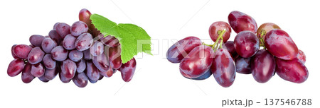 Red grape berry bunch isolated on white background Red grape berry bunch isolated on white background 137546788