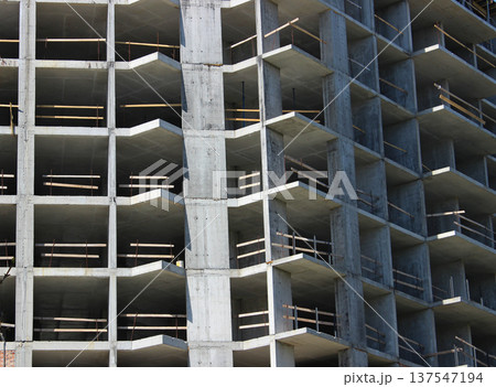 Frame Structure Of Concrete Floors And Columns Of Multi Storey Buildings  137547194