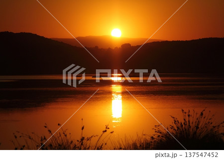 Seaside town of Turgutreis and spectacular sunsets 137547452