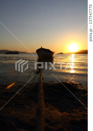 fishing boats on the lake. fishing boats on the lake. 137547778