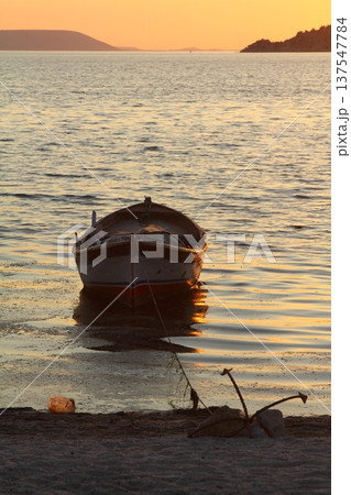fishing boats on the lake. fishing boats on the lake. 137547784