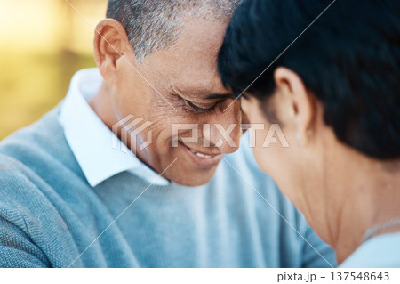 Smile, connection and senior couple embracing in a park on a romantic date together in nature. Love, happy and elderly man and woman in retirement hugging for care, marriage or support in a garden. Smile, connection and senior couple embracing in a park on a romantic date together in nature. Love, happy and elderly man and woman in retirement hugging for care, marriage or support in a garden. 137548643
