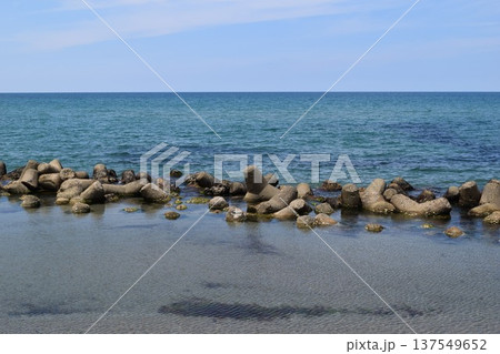 海岸の波消しブロック 海岸の波消しブロック 137549652