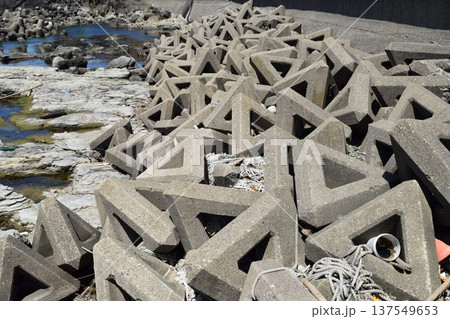 海岸の波消しブロック 海岸の波消しブロック 137549653