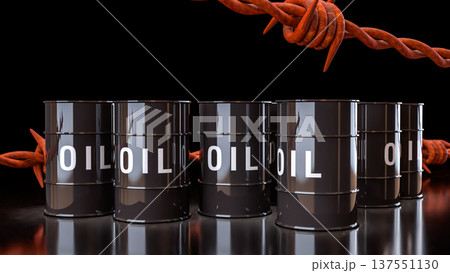 Oil Barrels With Global Energy Market Trading Data Background 3d render. Oil Barrels With Global Energy Market Trading Data Background 3d render. 137551130