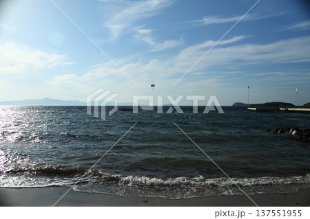 Seaside town of Turgutreis and spectacular sunsets 137551955