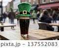 Stout Beer with Leprechaun Hat for Saint Patrick's Day AI Generated 137552083