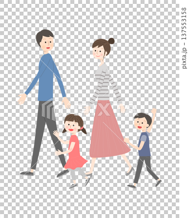 Walking family Walking family 137553158