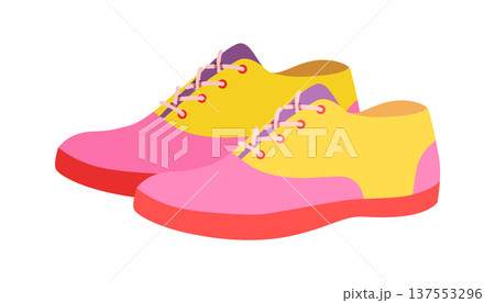 Plimsoll sneaker shoe flat pair. Comfortable light footwear for city walk, school outfit, relaxed summer style for man  137553296