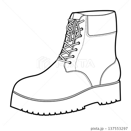 Chunky lace ankle boot women sketch pair. Padded collar with lug tread for party, weekend getaway outdoor adventure. 137553297