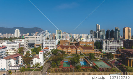 Historic brick school building surrounded by trees in Hong Kong March 8 2026 Historic brick school building surrounded by trees in Hong Kong March 8 2026 137555780