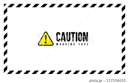 注意 CAUTION 警告のテンプレート ベクターイラスト 137556035