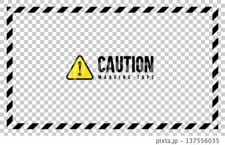 注意 CAUTION 警告のテンプレート ベクターイラスト 137556035