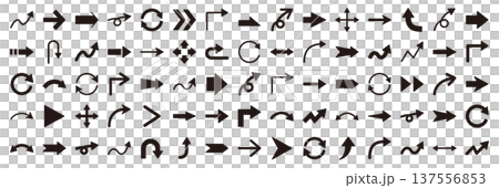Arrows vector illustration set. Icon, simple Arrows vector illustration set. Icon, simple 137556853