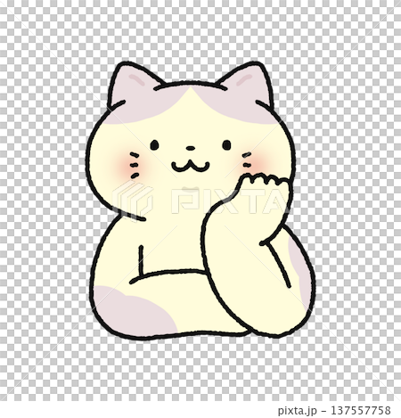 ほおづえするネコ 137557758