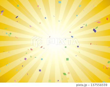 集中線、漫画、アメコミ、背景、紙吹雪、ベクター、イベント、イラスト、放射線、パーティー 137558339