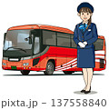 観光バスとバスガイド 137558840
