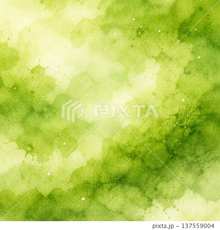 抹茶色の水彩風テクスチャ 137559004