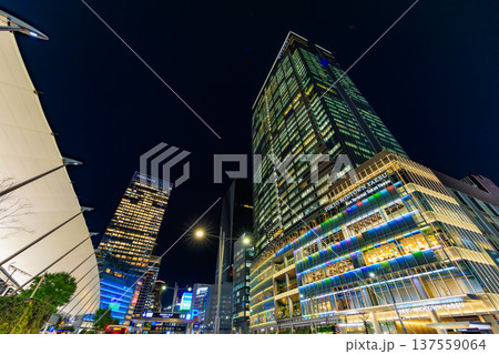 東京 中央区 八重洲 東京ミッドタウン八重洲の夜景 東京 中央区 八重洲 東京ミッドタウン八重洲の夜景 137559064