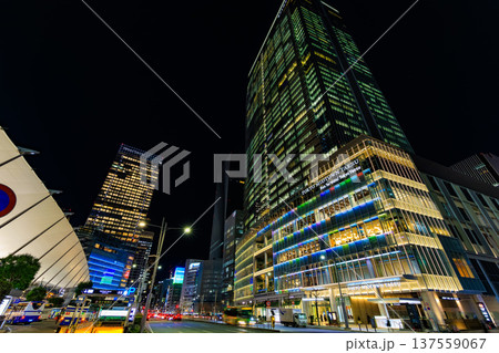 東京 中央区 八重洲 東京ミッドタウン八重洲の夜景 東京 中央区 八重洲 東京ミッドタウン八重洲の夜景 137559067