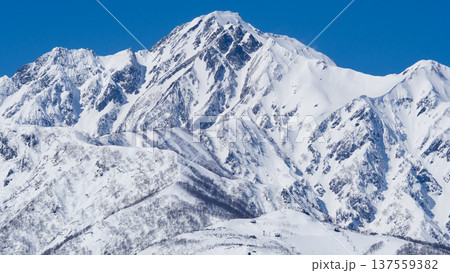 冠雪の五竜岳　北アルプス　 137559382