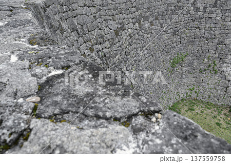 中城城跡の城壁 琉球王国の古城 中城城跡の城壁 琉球王国の古城 137559758