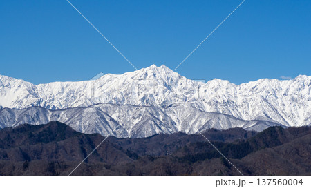 冠雪の槍ヶ岳 北アルプス 冠雪の槍ヶ岳 北アルプス 137560004