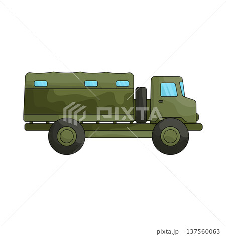 Illustration of military truck 137560063