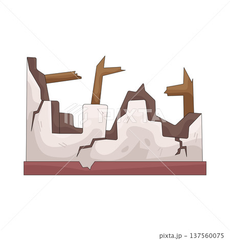 Illustration of building blast Illustration of building blast 137560075