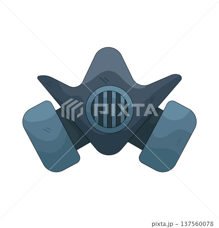Illustration of gas mask 137560078